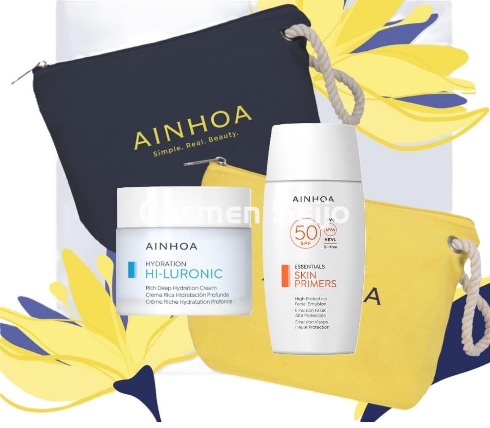 Ainhoa Cosmetics Pack Crema Rich Hidratación Hi-Luronic y Emulsión Solar SPF 50 - Imagen 1