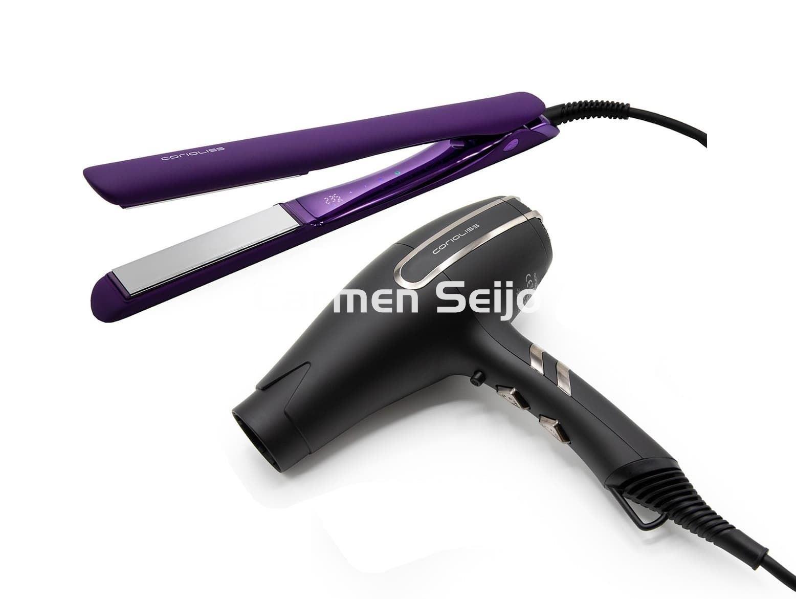 Corioliss Pack Plancha C5 Purple y Secador ARC Dryer Black - Imagen 1