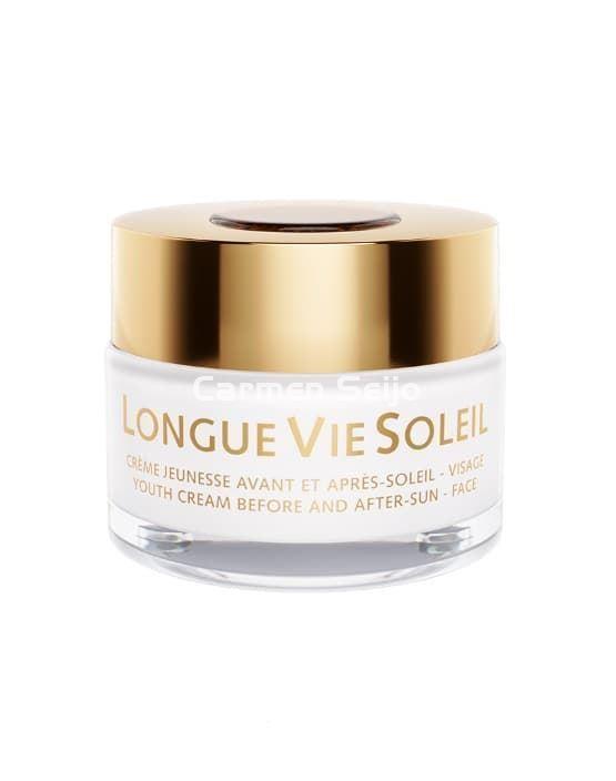 Guinot Crema Antiedad Longue Vie Soleil Jeunesse avant et Aprés Soleil Visage - Imagen 1