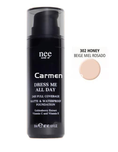 Nee Make Up Milano Maquillaje Mate y Waterproof Dress Me All Day 302 Honey - Imagen 1