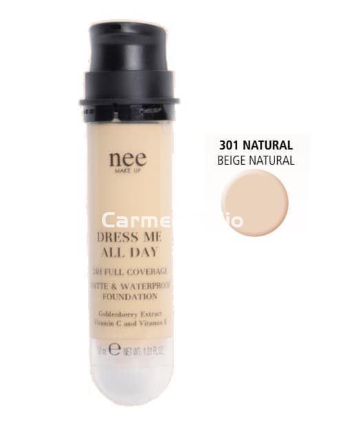 Nee Make Up Milano Recambio Maquillaje Dress Me All Day 301 Beige Natural - Imagen 1