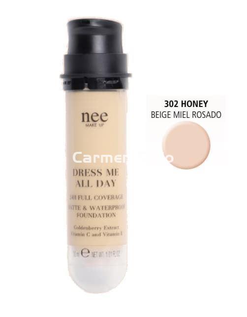 Nee Make Up Milano Recambio Maquillaje Dress Me All Day 302 Honey - Imagen 1